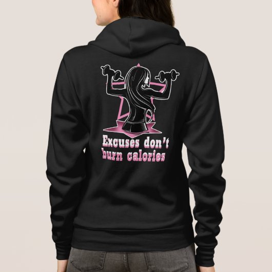 女性用ジムTシャツ パーカ (裏面)