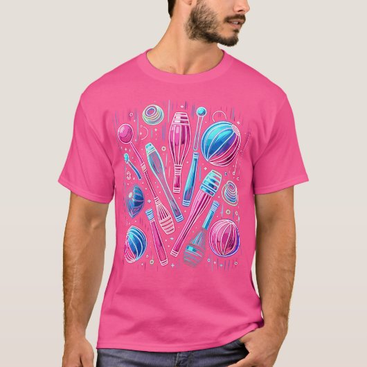 女性用ジャグリングクラブボール ジャグラー ジャグリング Tシャツ (正面)
