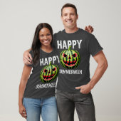 女性用スイカのジャックオランタンサマーハロウィン半袖Tシャツ Tシャツ (ユニセックス)