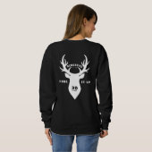 女性用スウェットシャツ – Stag fireitup + 30年 スウェットシャツ (裏面フル)