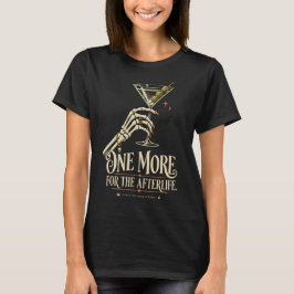 女性用スカルマティーニハロウィンシャツ Tシャツ