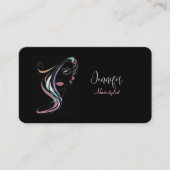 女性用スケッチ電気色 名刺 (正面)