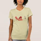 女性用スタイリッシュなハイヒール グラフィックTシャツ | シック Tシャツ (正面)