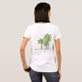女性用スリーパームTシャツ Tシャツ (裏面フル)