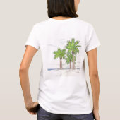 女性用スリーパームTシャツ Tシャツ (裏面)