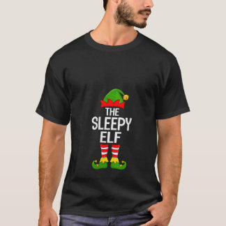 女性用スリーピーエルフ クリスマスマッチングファミリーエルフグループC Tシャツ