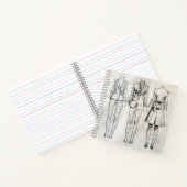 女性用スーツのスケッチ ノートブック (内部)