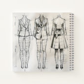 女性用スーツのスケッチ ノートブック (裏面)