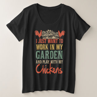 女性用チキンシャツ |ヴィンテージ好き プラスサイズTシャツ