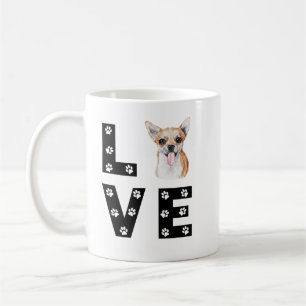 女性用チワワの犬の子犬の愛のギフト, チワワ コーヒーマグカップ