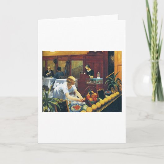 女性用テーブル – エドワード・ホッパー カード (正面)