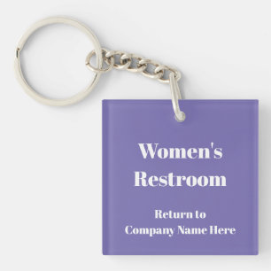 女性用トイレが社名に戻るテンプレート キーホルダー
