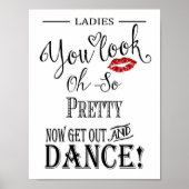 女性用トイレのサイン ポスター (正面)