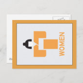 女性用トイレ日本の標識 ポストカード (正面/裏面)