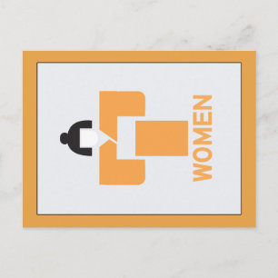女性用トイレ日本の標識 ポストカード