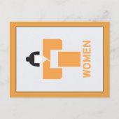 女性用トイレ日本の標識 ポストカード (正面)