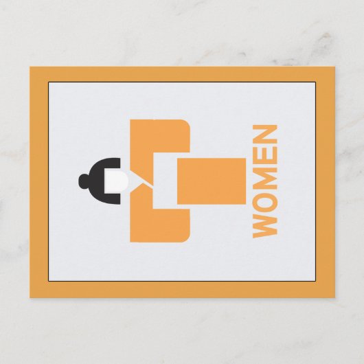 女性用トイレ日本の標識 ポストカード (正面)