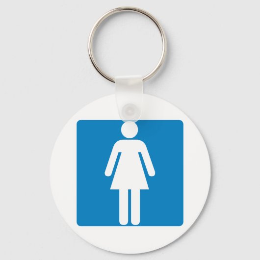 女性用トイレ高速道路標識 キーホルダー (正面)
