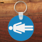 女性用トイレ高速道路標識 キーホルダー (正面)