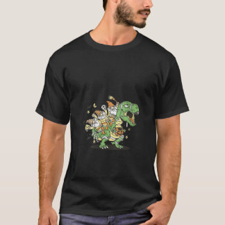 女性用ノーム+T+レックス恐竜ハロウィン Tシャツ