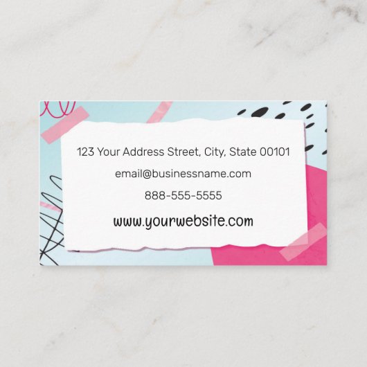 女性用ハットショップの名刺 名刺 (裏面)