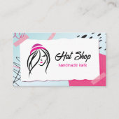 女性用ハットショップの名刺 名刺 (正面)