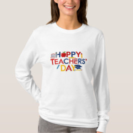 女性用ハッピーティーチャーズデーTシャツ Tシャツ
