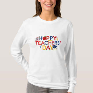 女性用ハッピーティーチャーズデーTシャツ Tシャツ