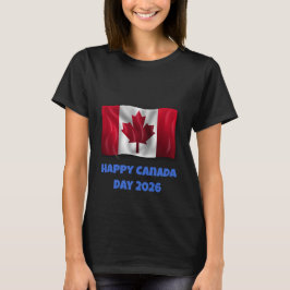 女性用ハッピー・カナダ・デイTシャツ Tシャツ