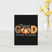 女性用ハロウィンカボチャTシャツ  キリスト教 感謝祭 カード (黄色い花)