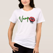 女性用ハロウィン吸血鬼Tシャツ トライブレンドTシャツ (正面)