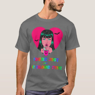 女性用ハロウィン ヴァンパイア "Not My Bloodype" ホー Tシャツ
