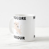 女性用ハードコアパルクール子猫 コーヒーマグカップ (正面左)