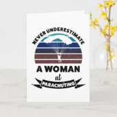 女性用パラシュートおもしろい贈与妻 カード (黄色い花)