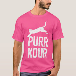 女性用パルクール風 猫のジャンプ ねこ パルクールグッズ Tシャツ