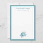 女性用パーソナライズされたウミガメ文房具 ノートカード (正面)