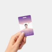 女性用ビジネス写真ID識別プラスチックカード バッジ (手持ち)