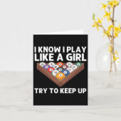 女性用ビリヤード・アート8ボールプールビリヤード カード (黄色い花)