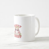 女性用ビンテージイースター ハニー バニー 花 うさぎ L コーヒーマグカップ (正面右)