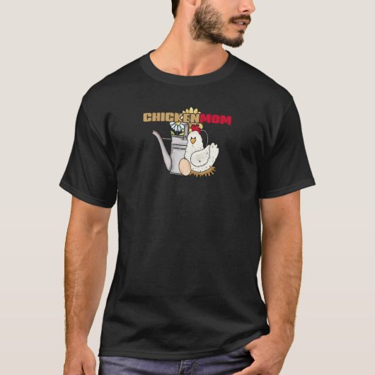 女性用ビンテージ鶏ママジョウロ Tシャツ (正面)
