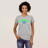 女性用ピースデザインTシャツ Tシャツ (正面フル)
