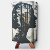 女性用フクロウの自然クール スリム缶クーラー (正面)