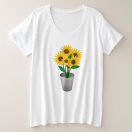 女性用フラワープラントTシャツ – 植物愛好家向け プラスサイズTシャツ