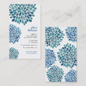 女性用フローラ名モダン刺テンプレート 名刺 (正面/裏面)