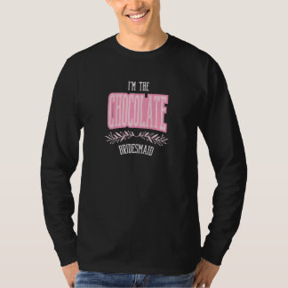女性用ブライズメイドチョコレートマッチングバチェラーエット Tシャツ