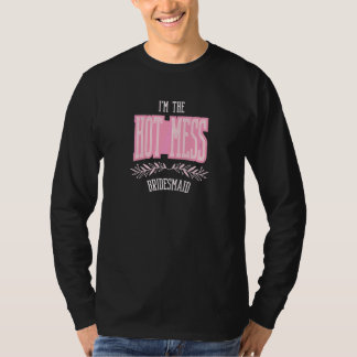女性用ブライズメイドホットメスマッチングバチェラーエット Tシャツ