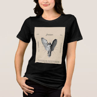 女性用ブラックハーフスリーブTシャツ トライブレンドＴシャツ