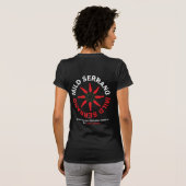 女性用ブラックミルドセラノTシャツ Tシャツ (裏面フル)