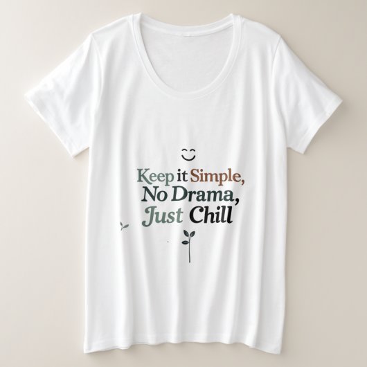 女性用プラスサイズTシャツ プラスサイズTシャツ (デザイン正面)