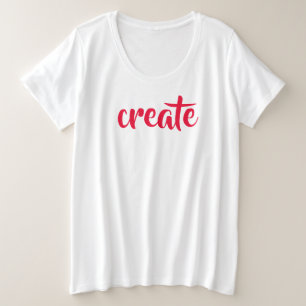 女性用プラスサイズTシャツ「作成」 プラスサイズTシャツ